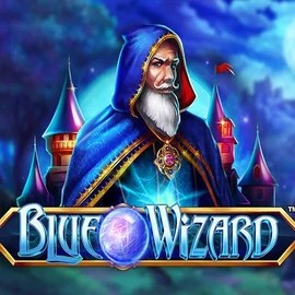 Blue Wizard slot logo by Quickspin at Vegas Hero CasinoBlue Wizard