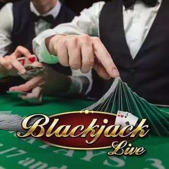 Official Live Casino logo: Live Blackjack by Evolution at Vegas Hero Casino