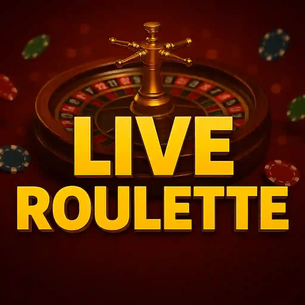 Live Roulette slot logo by Evolution at Vegas Hero Casino